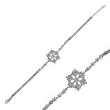 Gümüş Kar Tanesi Kadın Bileklik