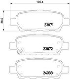 Nissan Qashqai Arka Fren Balatasi (2006-2014) 1.6, 2.0, 1.5 DCI, 2.0 DCI, 1.6 DCI D40608H385