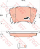 Volkswagen Caddy Arka Fren Balatasi (2003-2012) 2.0 SDI, 1.9 TDI 1K0698451D