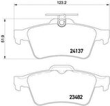 Renault Laguna Arka Fren Balatasi (2008-2012) 440601689R MGA55139 1.6, 1.5 DCI, 2.0 DCI