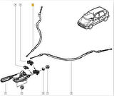 Renault Megane Scenic Arka Sol El Fren Teli (1999-2003) 1.6, 1.9, 2.0 7700432012