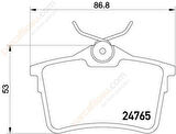 Citroen Berlingo Arka Fren Balatasi (2008-2019) 1.6 HDI 1616872580