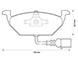Volkswagen Jetta Ön Fren Balata (2004-2015) 2.0, 1.6, 1.2 TSI, 1.6 TDI, 1.9 TDI 1K0698151D
