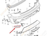Seat İbiza Arka Tampon Reflektörü (2013-2015) 1.0, 1.4TSI, 1.2 TSI 6J3945105F