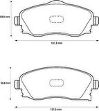 Opel Corsa Ön Fren Balata (2001-2006) 1.0, 1.4, 1.2, 1.3 CDTI 1605081