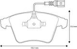Volkswagen Transporter Ön Fren Balata (2003-2019) 2.0 TDI, 2.5 TDI, 1.9 TDI 7H0698151