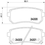 Hyundai Accent Arka Fren Balatası (2006-2012) 583021GA00 MGA55220 1.5 CRDI