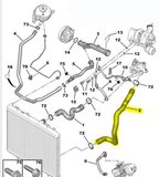 Peugeot 308 Motor Radyatörü Alt Su Hortumu (2011-2014) 135251 1.6 VTI