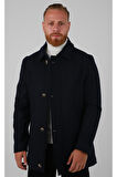 KLASİK YAKA KAŞE ERKEK KABAN