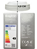 (10 Adet) Braytron 12W (Beyaz, Günışığı, Sarı Işık Ayarlanabilir) Dış Mekan Sıva Üstü Led Armatür 