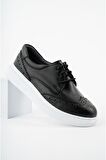 Bağcıklı Siyah Cilt  Erkek Ayakkabı
