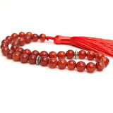 Kırmızı Akik Doğaltaş Tespih 