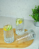 6'lı Cam Uzun Meşrubat / Ayran / Kokteyl Sunum Bardağı 520 cc 15x6 Cm