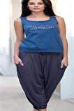 Bayan Yazlık Poly Şalvarlı Pijama 21519