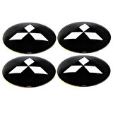 MITSUBISHI Jant Göbek Arması Yapıştırma 4 Adet 56mm