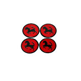 TOFAŞ 5 Kol Jant Göbek Arması Kırmızı-Siyah 54mm-45mm 4 Adet