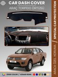 MITSUBISHI L200 (2006-2015) Torpido Örtüsü Ön Göğüs Koruma Araca Özel Tam Uyum Kaymaz  7485