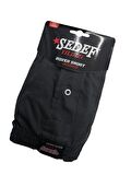 Sedef 3 Adet Siyah Renk Havlu Bel Boxer