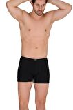 Berrak Siyah Renk İnce Kemerli Modal Boxer