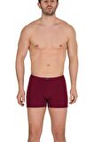 Berrak 3 Adet Bordo Renk İnce Kemerli Modal Boxer