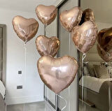 Brokoli Home Kalp Folyo Uçan Balon Gold Rose 2 Adet 45Cm 18 İnç