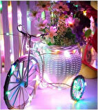 Ev Balkon ve Parti İçin 5 Metre Renkli Kumandalı Usb Peri Led 8 Modlu Animasyonlu Yılbaşı Süsü Işık