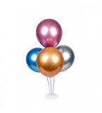 Renkli Peri Led Işıklı Süsleme Paketi 2 Adet 4 Lü Masa Üstü Balon Standı 8 Adet Renkli Balon 2 Adet Peri Led