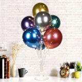 Brokoli Home LED Işıklı Süsleme Paketi -2 Adet 7 Li Balon Standı Renkli Peri Ledli -14 Adet Renkli Metalik Balon-2 Adet Peri LED Çok Renkli