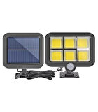 Brokoli Home Güneş Enerjili Lamba Led Sokak Dış Ortam Solar Bahçe Aydınlatması Su Geçirmez Sensörlü Kablolu 5mt Kablolu