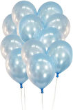 Gemar 15 Adet Balon Metalik Light Mavi Renk
