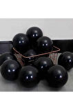 Gemar 15 Adet Balon Metalik Siyah Renk