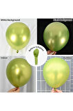 Gemar 15 Adet Balon Metalik Light Yeşil Renk