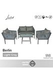 Berlin Bahçe Balkon Oturma Takımı Açık Gri