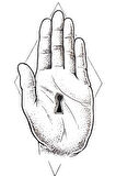 Geçici El Ve Kilit Figürlü Dövme Tatto