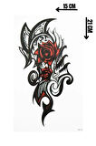 Geçici Büyük Boy Tribal Gül Dövme Tattoo