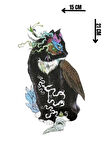 Geçici Kedi Figürlü Dövme Tattoo