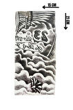 Geçici Dalga Figürlü Dövme Tattoo
