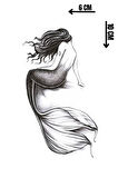 Geçici Deniz Kızı Figürlü Mini Dövme Tattoo