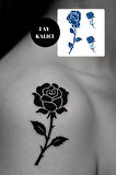 Gül Figürlü 12 Saat Sonra Kararan Geçici Mini Dövme Tattoo