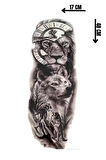 Geçici Kurt Figürlü Dövme Tattoo