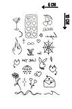 Geçici Karışık Figürlü Dövme Tatto