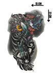 Geçici Balık Ve Kuş Figürlü Dövme Tattoo