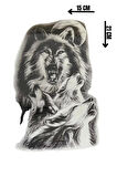 Geçici Kurt Figürlü Dövme Tattoo