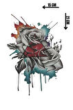 Geçici Çiçek Figürlü Dövme Tattoo