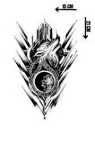 Geçici Kurt Figürlü Dövme Tattoo