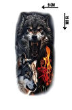 Geçici Kurt Figürlü Dövme Tattoo
