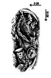 Geçici Kuru Kafa Figürlü Dövme Tattoo