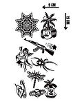 Geçici Karışık Figürlü Dövme Tattoo
