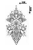 Geçici Çiçek Figürlü Dövme Tattoo
