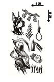 Geçici Karışık Figürlü Dövme Tattoo